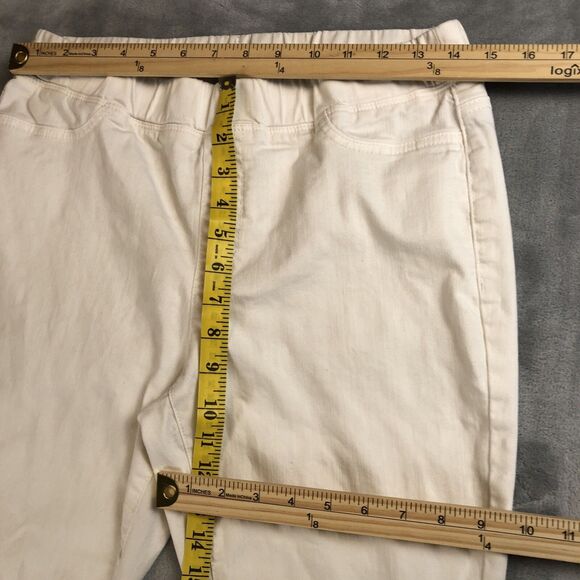 Eileen Fisher Women's Small  Stretch Waist Off White Organic Cotton Blend Jeans - Picture 7 of 12